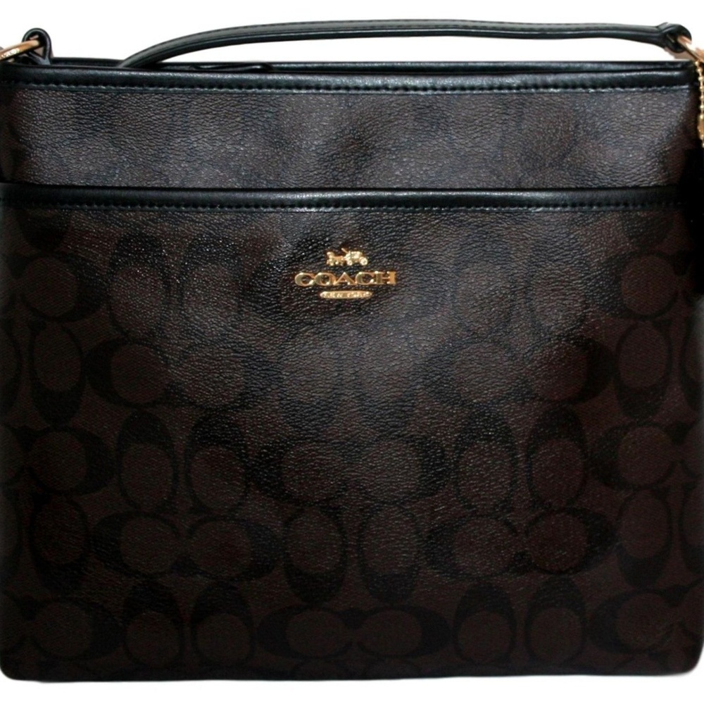 Coach Signature File Bag Crossbody Purse Handbag